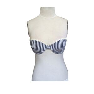 🩵 Topshop Strapless Nautical Bikini Top – Size US 6 🩵 New W/O Tags – 45% Off!